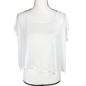 BCBGENERATION White Relaxed Crop Top